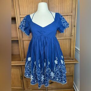 Urban Outfitters Embroidered Mini Dress, Size Small